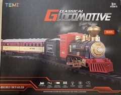 TEMI Train Set For Kids Classical Locomotive With Steam Engine And Lights