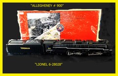 Lionel 6-28028 O Virginian 2-6-6-6 Allegheny Steam Locomotive & Tender #900