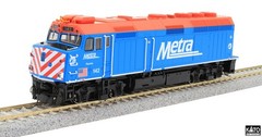 Kato HO Scale ~ EMD F40PH Commuter ~ Chicago Metra #142 ~ DCC Silent ~37-6574DCC