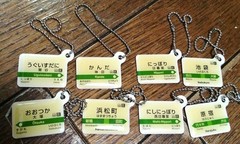 JR Station Name Sign Keychain, JR East Commercialized Licensed, Rare
